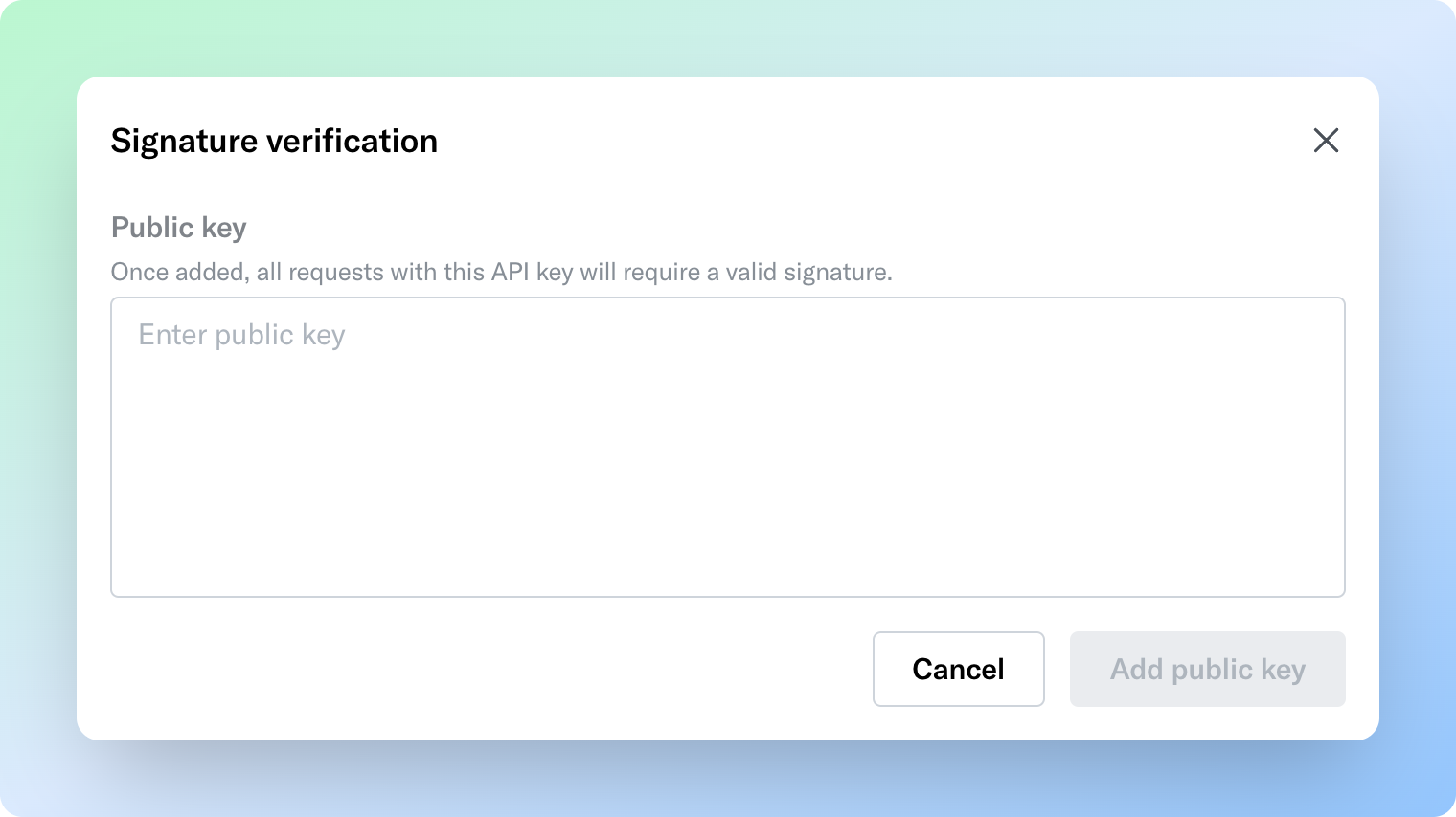 Creating an API key in the Bastion dashboard